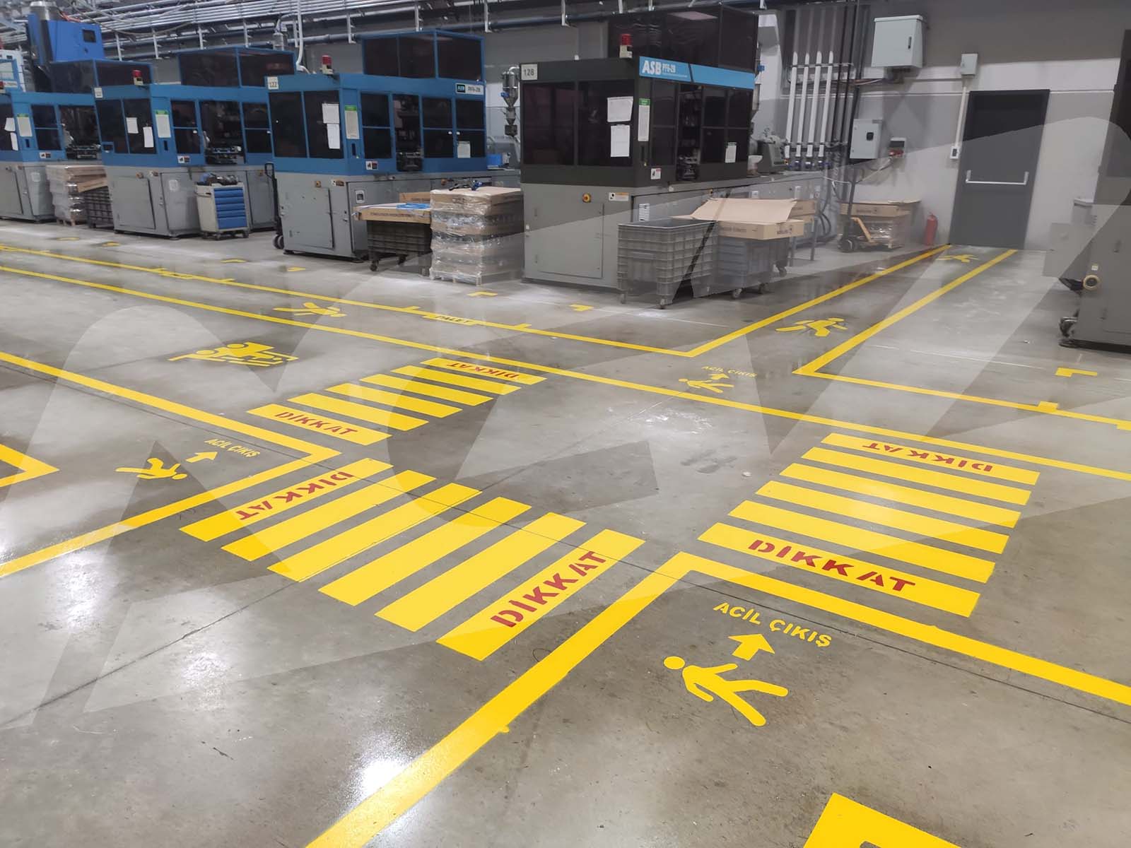  Fabrika İsg Yaya ve Forklift Yolu Çizgi Uygulamaları